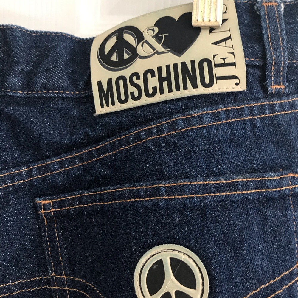 LIKE NEW AUTHENTIC VINTAGE MOSCHINO WIDE LEG JEANS - Picture 6 of 11
